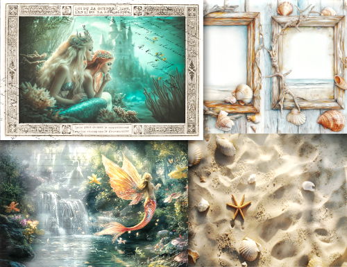 JunkJournal Papierset Atlantis DIN A4 JunkJournal Papierset Atlantis DIN A4