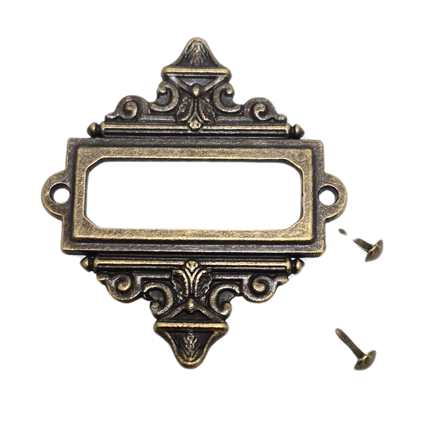 Label Halter Set RUSTIKAL ca. 5,5 x 6 cm antikfarben