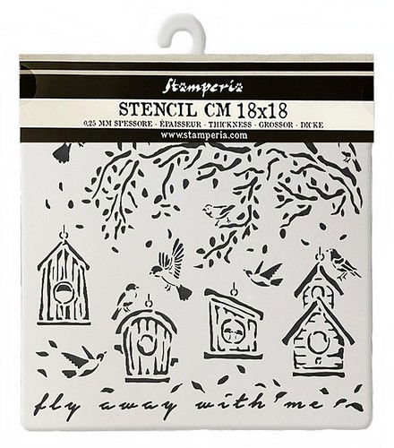 Stamperia Schablone Garden Nests 18 x 18 cm