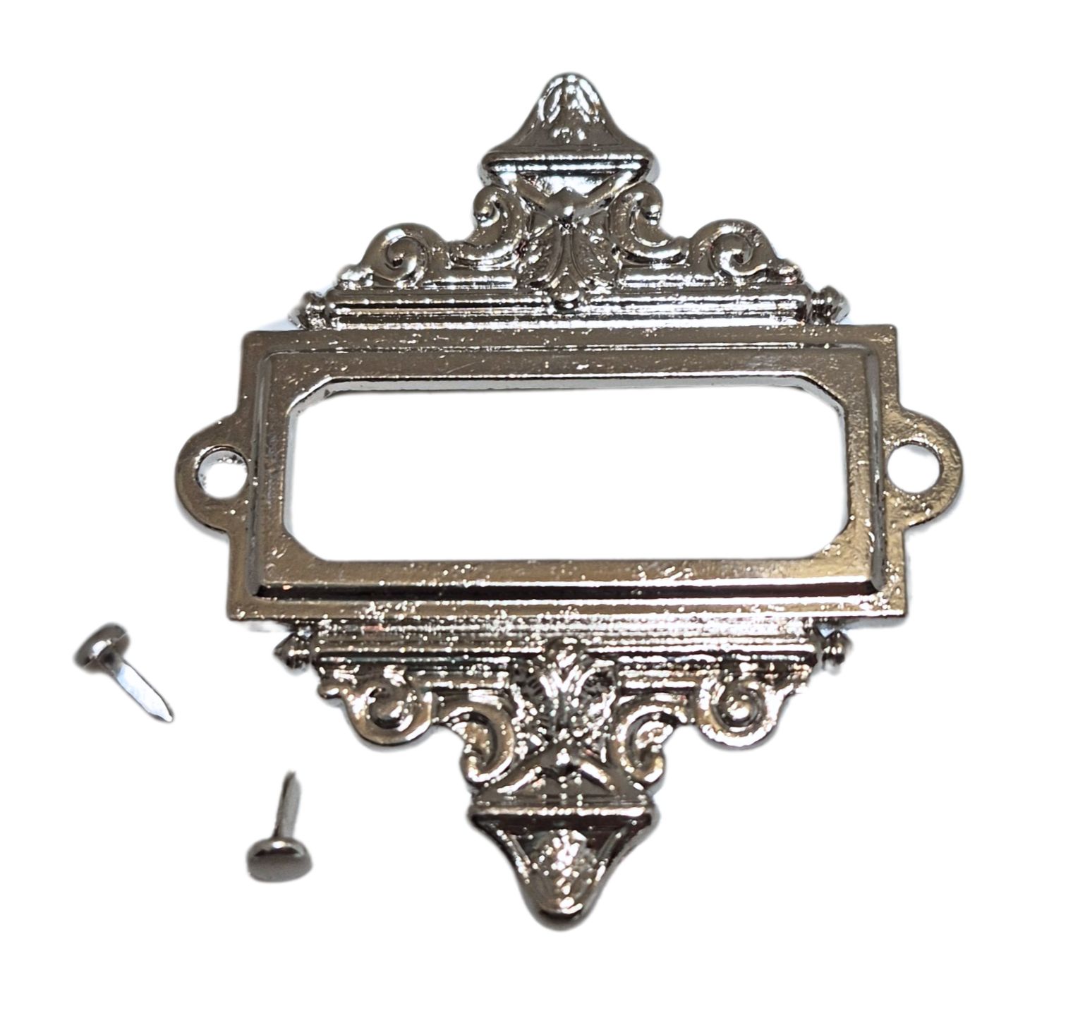 Label Halter Set RUSTIKAL ca. 5,5 x 6 cm silberfarben
