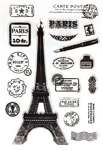 Stempel-Set PARIS ca. 10 x 15 cm1Stk