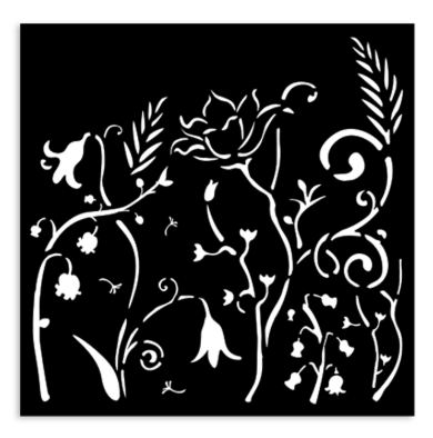Stamperia Schablone Hidden Grove Flowers 12x12cm Stamperia Schablone Hidden Grove Flowers 12x12cm