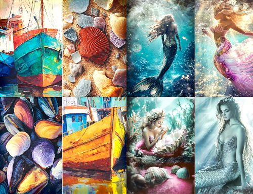 JunkJournal Postkartenset Atlantis 12 teilig JunkJournal Postkartenset Atlantis 12 teilig