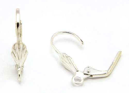 Brisuren mit Muster ca. 17x10mm hellsilberfarben 2Stk
